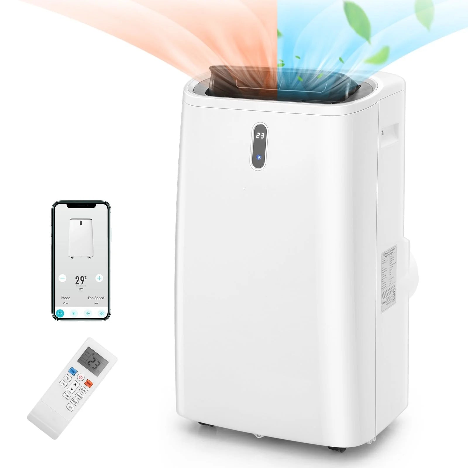 Tragbare Klimaanlage 14000 BTU 4-in-1 mit WLAN und Heizfunktion
