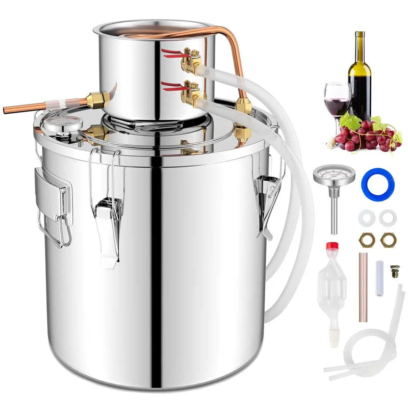 Alkohol-Destilliergerät 40L, Edelstahl-Brennblase für Whisky & Brandy
