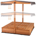 Morgete Outdoor-Sandkasten 120cm mit Deckel und Sitzbank