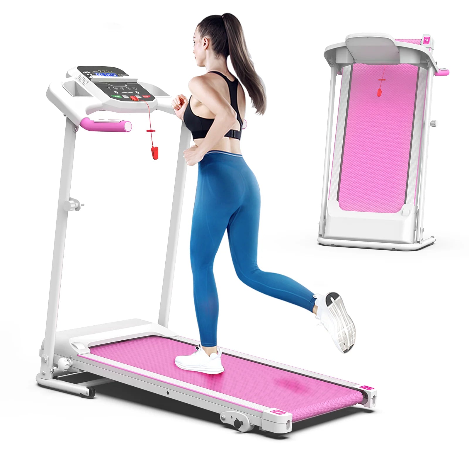 FYC Faltbares Elektrisches Laufband Pink 2,5 PS