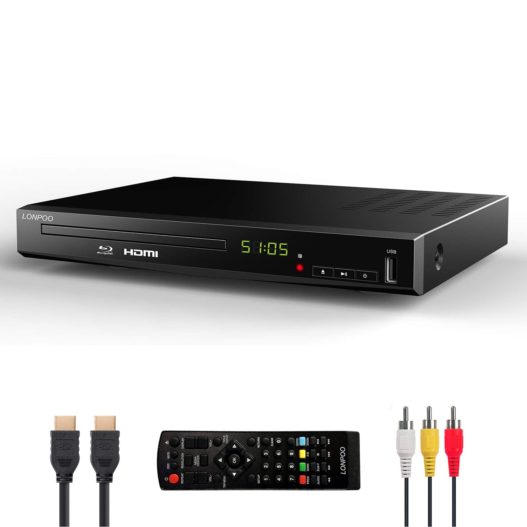 HD Blu-ray und DVD-Player für Fernseher mit HDMI 1080p