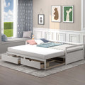 Tagesbett aus Holz, ausziehbar (Einzel- zum Kingsize-Bett) mit 2 Schubladen
