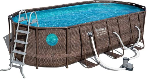 Großes Swimmingpool-Set 18 x 9 Fuß mit Filterpumpe