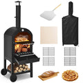 2-lagiger Outdoor-Pizzaofen aus Stahl mit Pizzastein