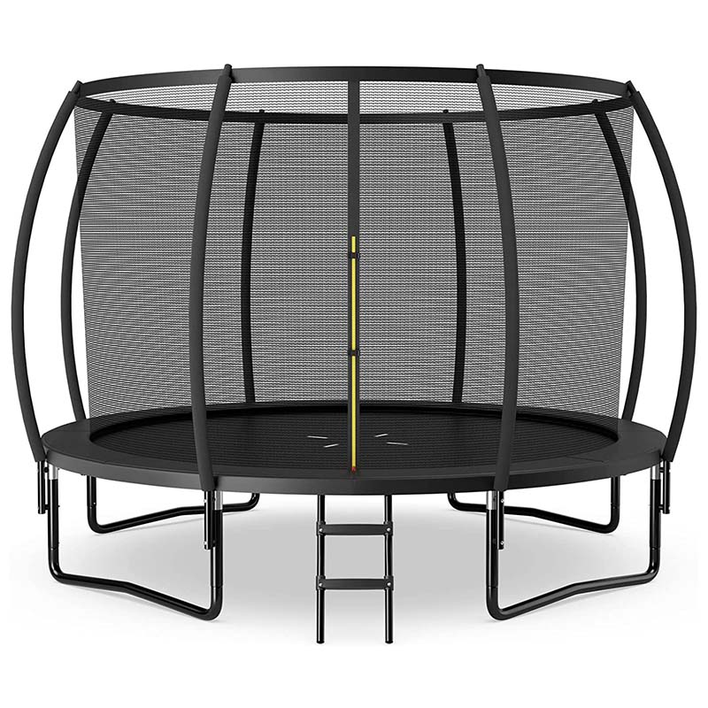 Gartentrampolin 244-366cm, komplett mit Leiter und Sicherheitsnetz