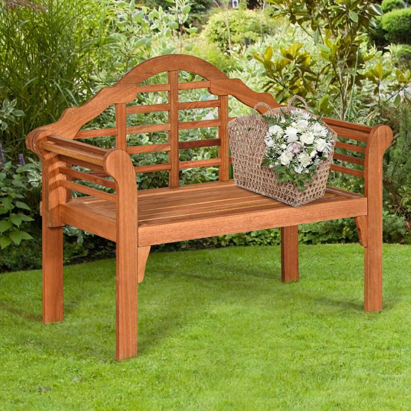 Parkbank 120cm, klappbar aus Eukalyptusholz, für 2 Personen