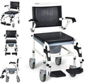 4-in-1 Toilettenstuhl und Duschrollstuhl mit Eimer