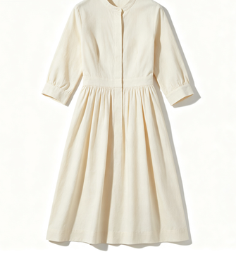 Florencekidsstore - Abito Avorio Monocolore Elisabetta Franchi La Mia Bambina con Logo