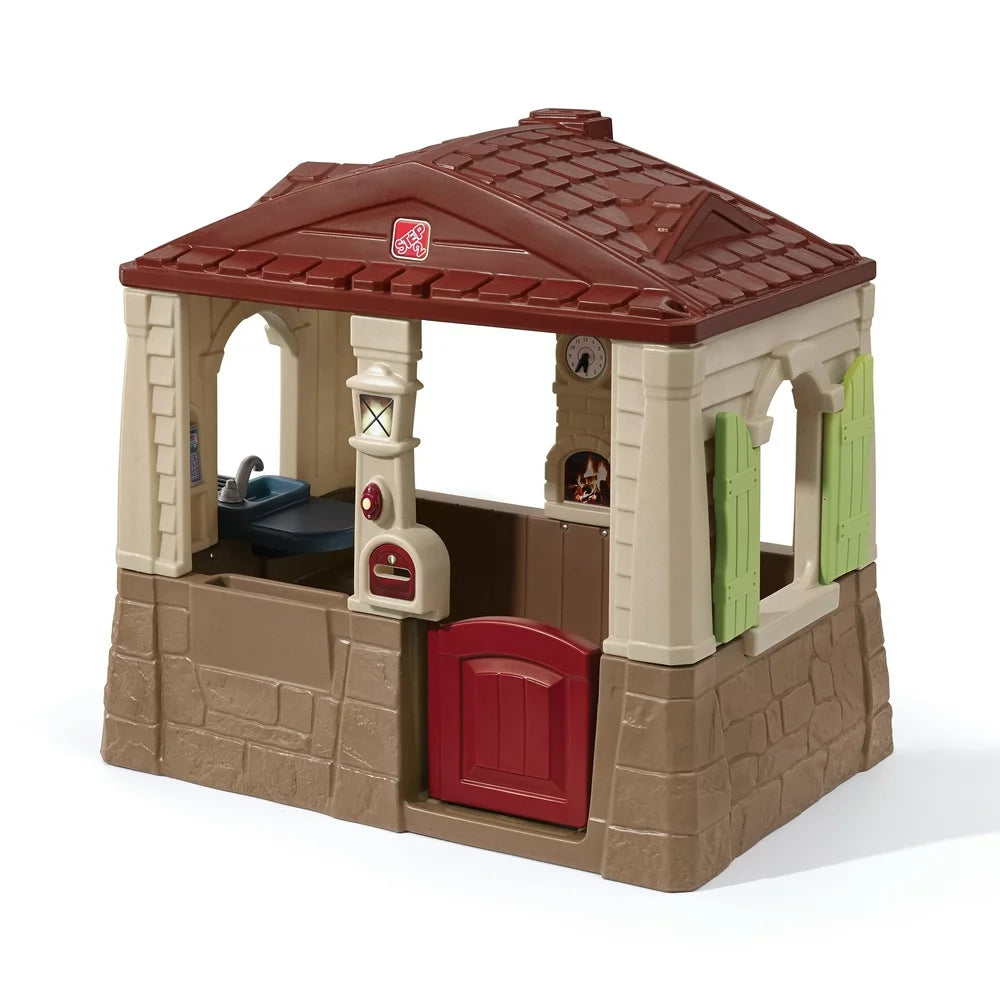 Neat & Tidy Cottage II Kinderspielhaus aus Kunststoff Braun